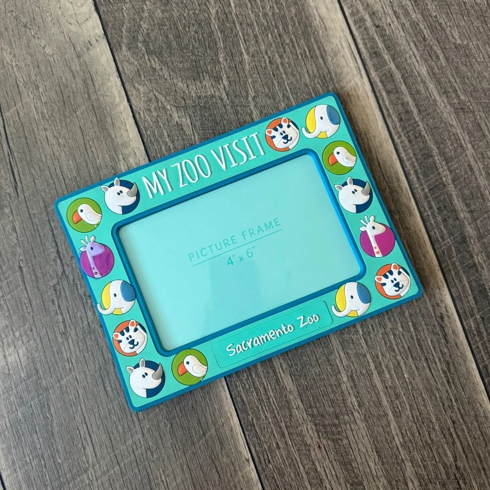 Sacramento Zoo My Zoo Visit Picture Frame 4x6 Teal Animal Souvenir Kids Decor